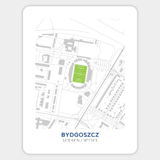 Zawisza Bydgoszcz Stadium Map Design Sticker